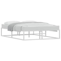 Berkfield Home Elegant Bed Frame without Mattress White 140x200 cm Metal - thumbnail 1