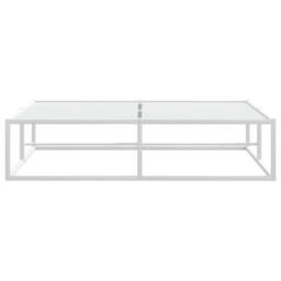 Berkfield Home Elegant Bed Frame without Mattress White 140x200 cm Metal - thumbnail 5