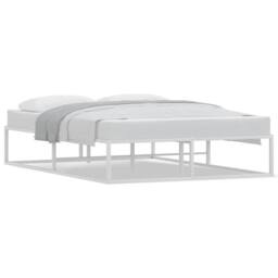Berkfield Home Elegant Bed Frame without Mattress White 140x200 cm Metal - thumbnail 3