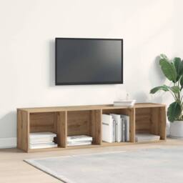 Berkfield Home Classic Book Cabinet/TV Cabinet Old Wood 36x30x143cm Engineered Wood in Brown - Size: 36 x 30 x 143 cm - thumbnail 1