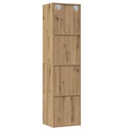 Berkfield Home Classic Book Cabinet/TV Cabinet Old Wood 36x30x143cm Engineered Wood in Brown - Size: 36 x 30 x 143 cm - thumbnail 7