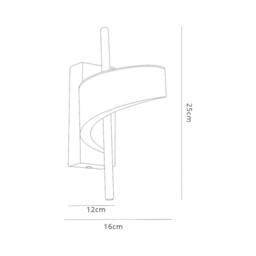 Netlighting Tsunami 1 Light Spiral Wall Lamp 12W LED 3000K 900lm Sand White - thumbnail 2