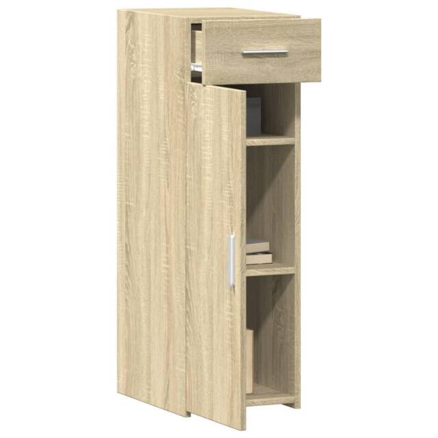 Berkfield Home Sideboard Sonoma Oak 30x42.5x93 cm Engineered Wood in Light Brown - image 1