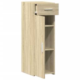 Berkfield Home Sideboard Sonoma Oak 30x42.5x93 cm Engineered Wood in Light Brown - thumbnail 8