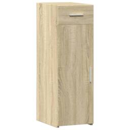 Berkfield Home Sideboard Sonoma Oak 30x42.5x93 cm Engineered Wood in Light Brown - thumbnail 3