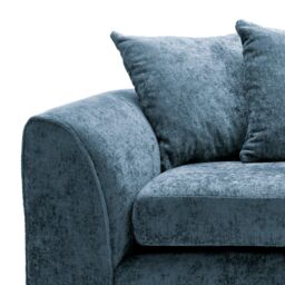 Abakus Direct Harriet Crushed Chenille 3 Seater Sofa in Dark Blue - thumbnail 4