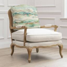 Voyage Maison Russet Shores Printed Florence Chair in Light Oak - thumbnail 1