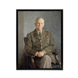 "Artery8 Thomas Edgar Stephens George C Marshall Framed Canvas Wall Art Print - Size: W12"" x H16""" - thumbnail 1
