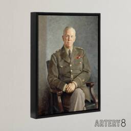 "Artery8 Thomas Edgar Stephens George C Marshall Framed Canvas Wall Art Print - Size: W12"" x H16""" - thumbnail 2