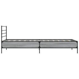 Berkfield Home Bed Frame without Mattress Grey Sonoma 75x190 cm Small Single - thumbnail 5