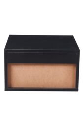 H&O Direct Floating Bedroom Nightstand with Two Drawers in Black - thumbnail 3