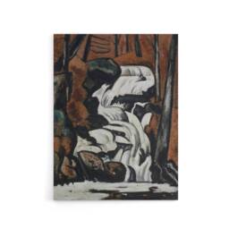 "Artery8 Smelt Brook Falls Landscape Marsden Hartley Canvas Wall Art in Brown - Size: W18"" x H24""" - thumbnail 1