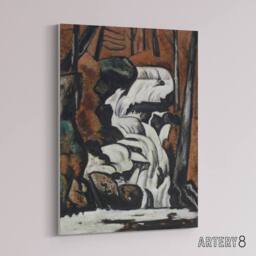 "Artery8 Smelt Brook Falls Landscape Marsden Hartley Canvas Wall Art in Brown - Size: W18"" x H24""" - thumbnail 2