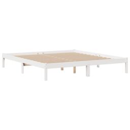 Berkfield Home Bookcase Bed without Mattress White 180x200 cm Super King Solid Wood Pine - thumbnail 5