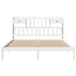 Berkfield Home Bookcase Bed without Mattress White 180x200 cm Super King Solid Wood Pine - thumbnail 4