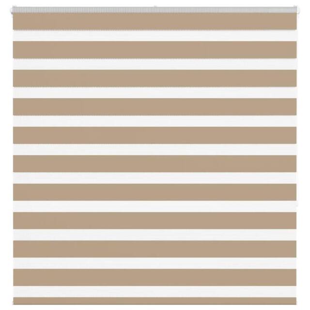 Berkfield Home Zebra Blind Sand Brown 145x150 cm Fabric Width 140.9 cm Polyester in Tan - image 1