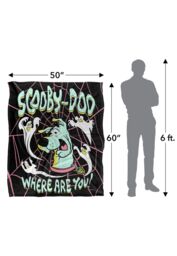 Warner Brothers Scooby Doo Officially Licensed Silky Touch Super Soft Throw Blanket 152 x 127 cm in White - thumbnail 5