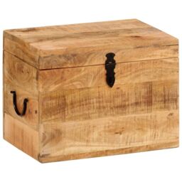 Berkfield Home Storage Box 39x28x31 cm Solid Wood Mango in Brown - Size: 39 x 28 x 31 cm - thumbnail 1