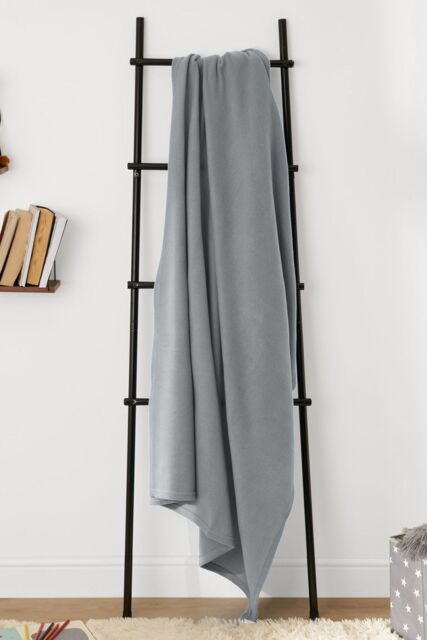 OHS Wholesale 10 Pack Plain Fleece Blanket Sofa Throw Joblot in Silver - Size: 120 cm x 150 cm - image 1