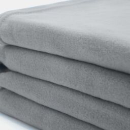 OHS Wholesale 10 Pack Plain Fleece Blanket Sofa Throw Joblot in Silver - Size: 120 cm x 150 cm - thumbnail 3