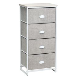 Costway 4-Drawer Fabric Dresser Metal Frame Chest of Drawers Nightstand - thumbnail 1
