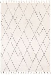 The Rug Shop UK Cream Modern Wool Easy to clean Hand Made Geometric Area Rug - Size: 200 cm x 290 cm - thumbnail 7