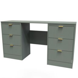 Ready Assembled 2 U Denver 6 Drawer Kneehole Desk (Ready Assembled) in Pale Green - thumbnail 3