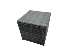 Fimous Love Sofa Square Coffee Table Sets with 2 Side Tables 2 Small Stools in Dark Grey - thumbnail 5
