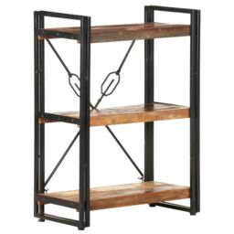 Berkfield Home 3-Tier Bookcase 60x30x80 cm Solid Reclaimed Wood - Size: 60 x 30 x 80 cm - thumbnail 6