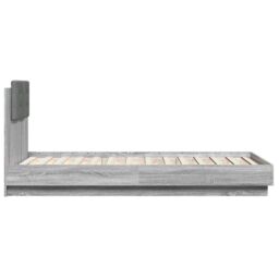 Berkfield Home Bed Frame without Mattress Grey Sonoma 75x190 cm Small Single - thumbnail 5