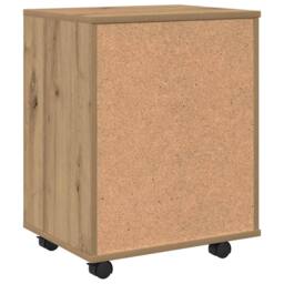 Berkfield Home Rolling Cabinet Artisan Oak 46x36x59 cm Engineered Wood in Brown - Size: 46 x 36 x 59 cm - thumbnail 7
