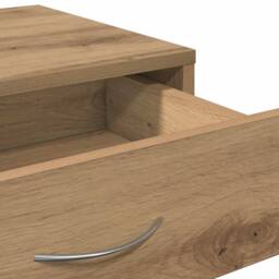 Berkfield Home Rolling Cabinet Artisan Oak 46x36x59 cm Engineered Wood in Brown - Size: 46 x 36 x 59 cm - thumbnail 9