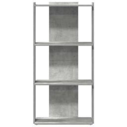 Berkfield Home Bookcase 3-Tier Concrete Grey 60x30x120 cm Engineered Wood - Size: 60 x 30 x 120 cm - thumbnail 4