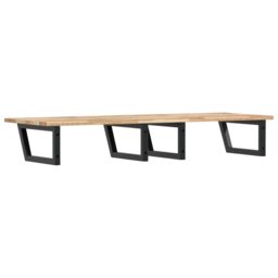 Berkfield Home Basin Shelf Wall Mounted Steel & Solid Wood Acacia in Brown - thumbnail 6