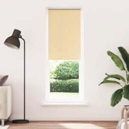 Berkfield Home Roller Blind Blackout Beige 80x230 cm Fabric Width 75.7 cm Polyester - thumbnail 1