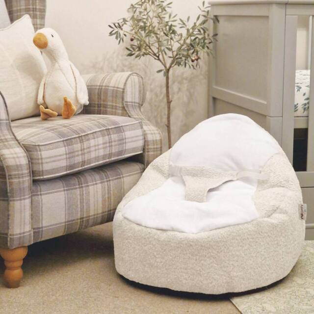 rucomfy Beanbags rucomfy Snug Gaga Baby Bean Bag - Soft & Supportive Newborn Seat in Cream - image 1