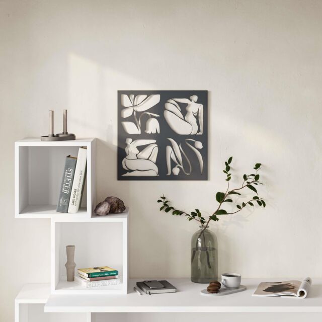 Decortie Aitus' Modern Metal Wall Art Home Decorative Ornament in Black - image 1