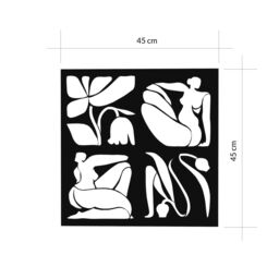 Decortie Aitus' Modern Metal Wall Art Home Decorative Ornament in Black - thumbnail 5