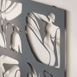 Decortie Aitus' Modern Metal Wall Art Home Decorative Ornament in Black - thumbnail 3