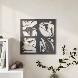 Decortie Aitus' Modern Metal Wall Art Home Decorative Ornament in Black - thumbnail 4