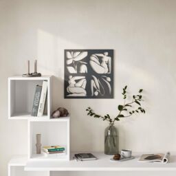Decortie Aitus' Modern Metal Wall Art Home Decorative Ornament in Black - thumbnail 1