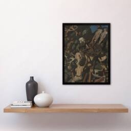 Artery8 Akseli Kallela Theft of the Sampo Painting Detail Framed Art Print in Brown - Size: A4 - thumbnail 4
