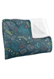 Warner Brothers Harry Potter Magical Pattern Blanket 152 x 127 cm in White - thumbnail 3