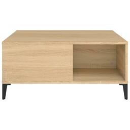 Berkfield Home Coffee Table Sonoma Oak 80x80x36.5 cm Engineered Wood in Light Oak - thumbnail 6
