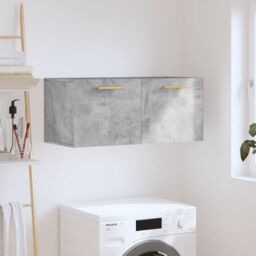 Berkfield Home Wall Cabinet Concrete Grey 80x36.5x35 cm Engineered Wood - thumbnail 1
