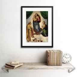 "Artery8 Raphael Sistine Madonna Old Master Painting 12x16"" Framed Art Print - Size: W12"" x H16""" - thumbnail 2