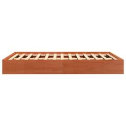 Berkfield Home Beautiful Bed Frame without Mattress Wax Brown 120x200 cm Solid W - Size: Small Double - thumbnail 5