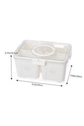 H&O Direct Fridge Storage Container with Four Compartments in White - thumbnail 6
