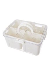 H&O Direct Fridge Storage Container with Four Compartments in White - thumbnail 3
