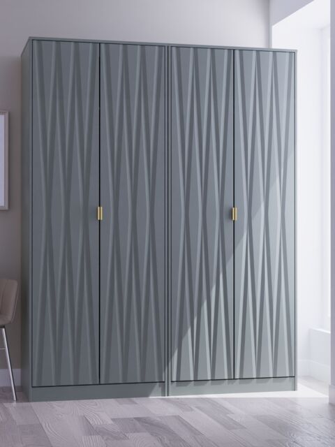 Ready Assembled 2 U Dallas Quad Wardrobe (Ready Assembled) in Pale Green - image 1